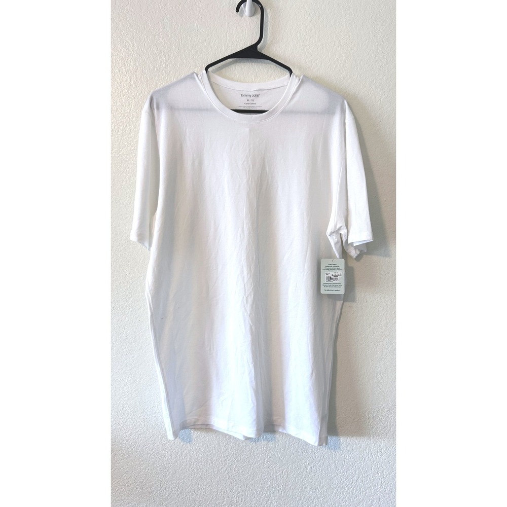 Tommy John Cool Cotton Crew Neck Undershirt White XL NWT Pima Cotton Stretch‎